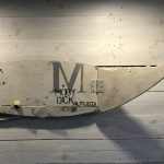 Moby Dick Altruista, scultura in legno di recupero, cm 40x100