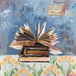 A book is a dream, mista su tavola, cm 30x30