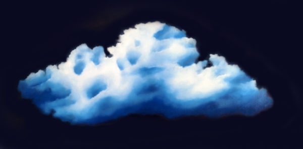 Clouds XXXI, olio su tela, cm 40x80