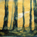 Forests VII, olio su carta, cm 24x33