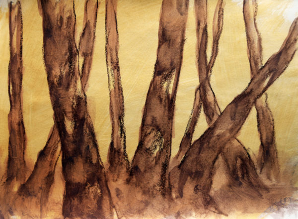 Forests VIII, olio su carta, cm 24x33