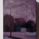 Luci nella notte II, mista su tela su scatola di cartone, cm 29x19,5x8,5