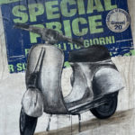 Vespa Special Price, mista su tela, cm 120x100