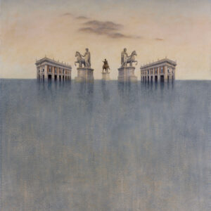 LA CALMA INVADE IL CAMPIDOGLIO, Mista su tela, cm 120x100