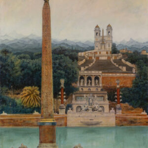 SIMBIOSI ROMANA, Mista su tela, cm 110X110